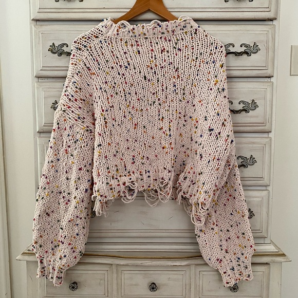Vici Confetti Distressed Sweater - Picture 4 of 6